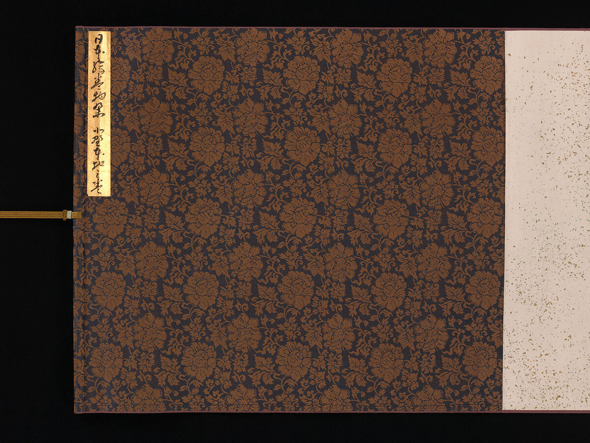 Courtiers Visit Sugawara no Michizane’s Mortuary Temple, from Illustrated Legends of the Kitano Tenjin Shrine, Section of a handscroll, from a set; ink on paper, Japan