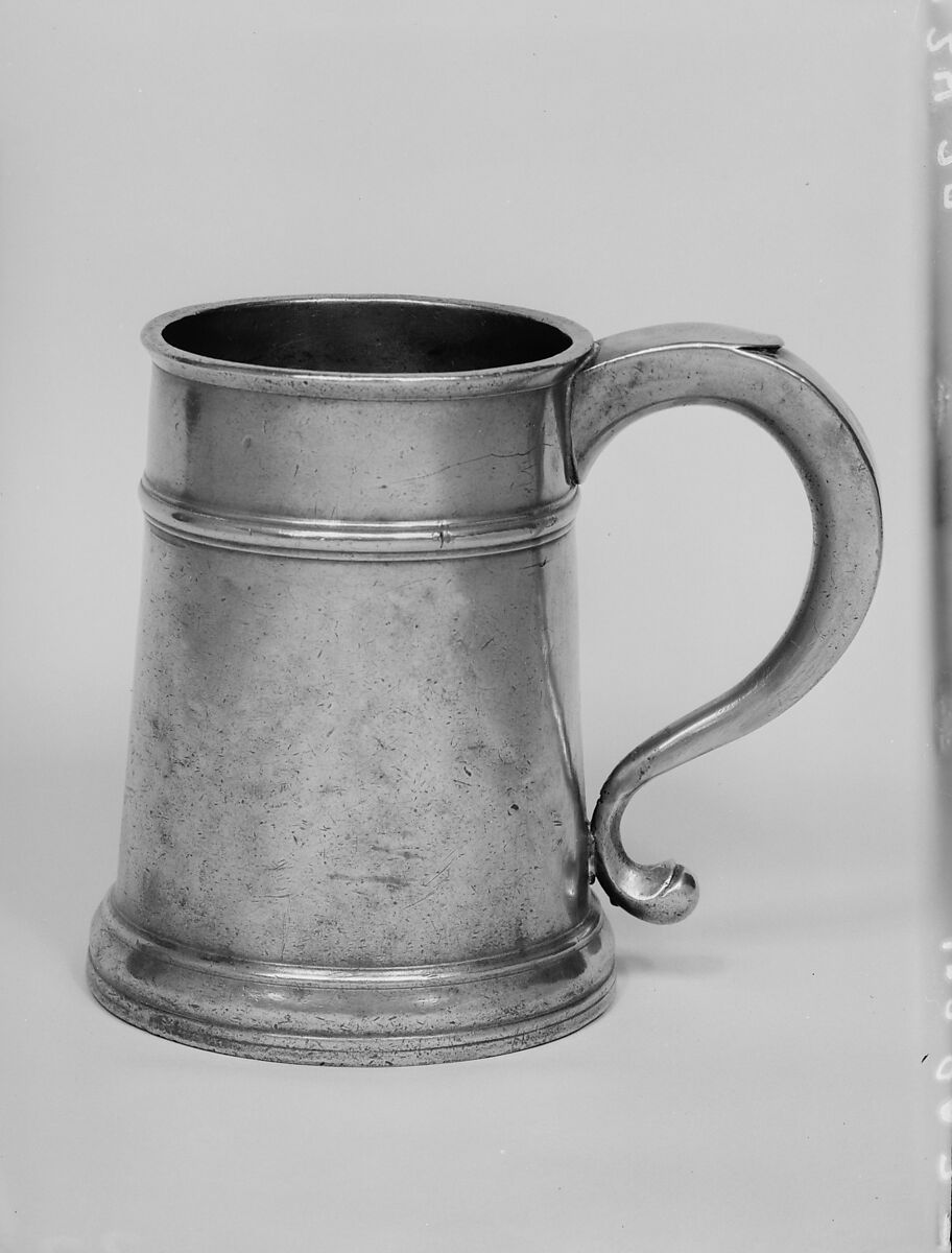 Mug, Frederick Bassett (1740–1800), Pewter, American 