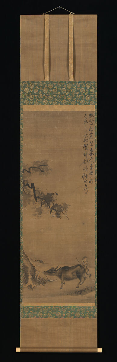 Ox and Herdsman, Unidentified artist, Hanging scroll; ink on silk, China