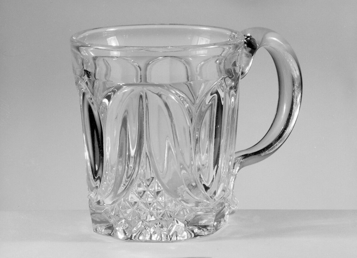Mug, Bryce, Walker and Company, Pressed glass, American 