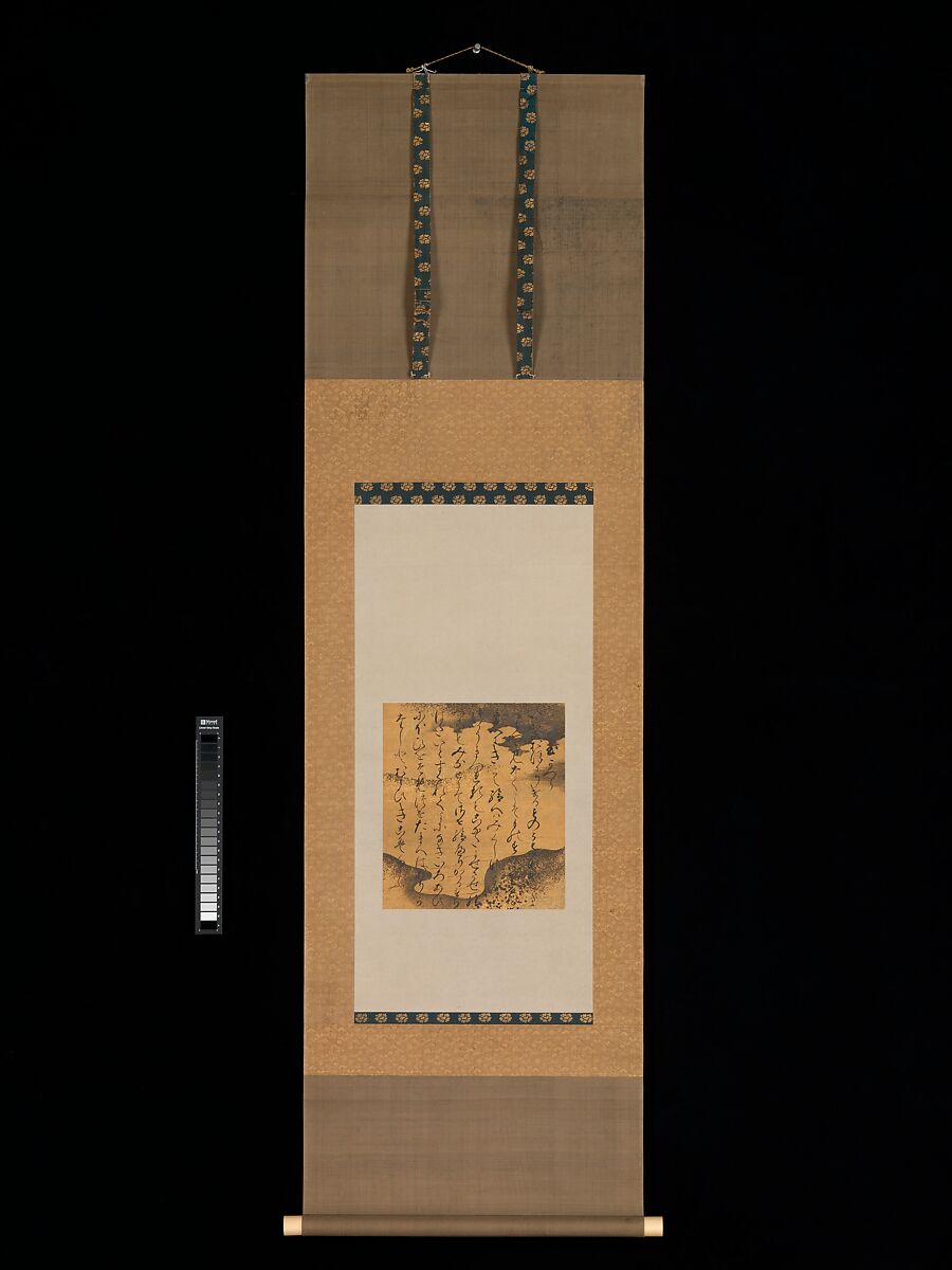 “A Lovely Garland” (Tamakazura), from The Tale of Genji, Painting by circle of Tosa Mitsuyoshi 土佐光吉 (Japanese, 1539–1613), Album leaves mounted as a pair of hanging scrolls; ink, gold, silver, and color on paper, Japan