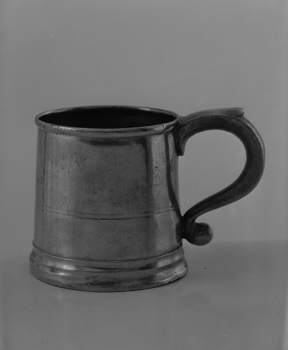 Mug, Daniel Curtiss (1799–1872), Pewter, American 