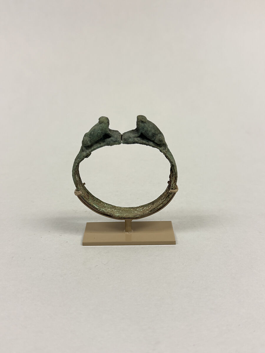 Open Bracelet with Two Facing Frogs, Bronze, Thailand