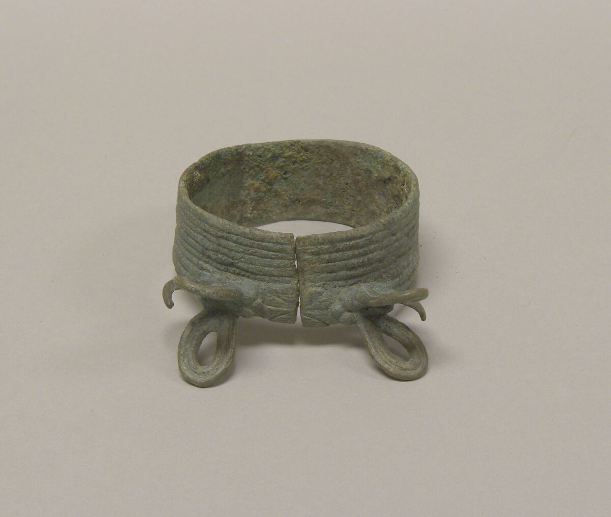 Bracelet with Two Facing Dragonflies, Bronze, Thailand 