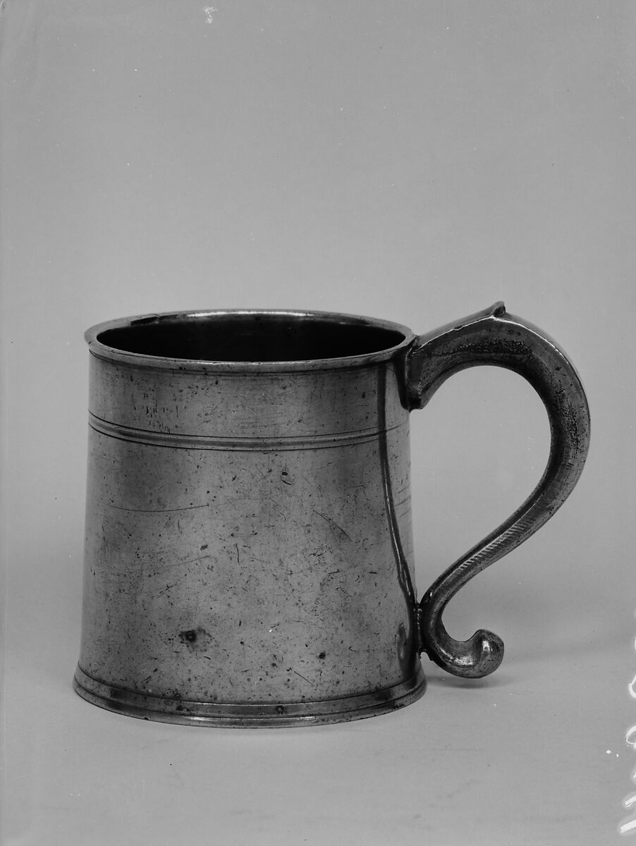 Mug, Samuel Danforth (1774–1816), Pewter, American 