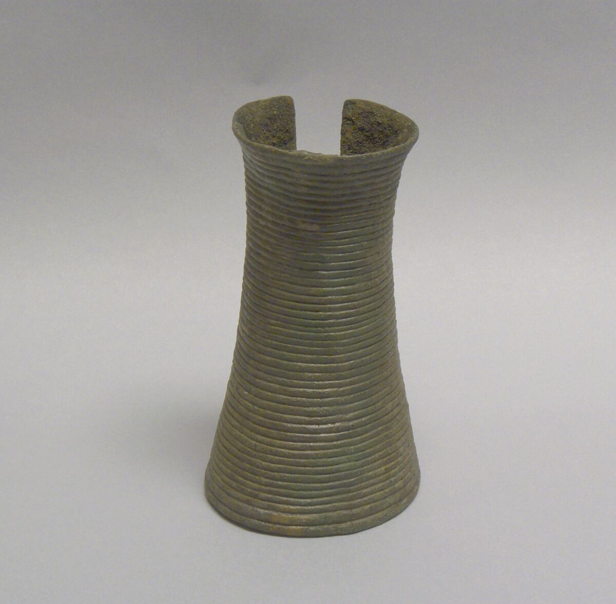 Cuff with Horizontal Grooves, Bronze, Thailand