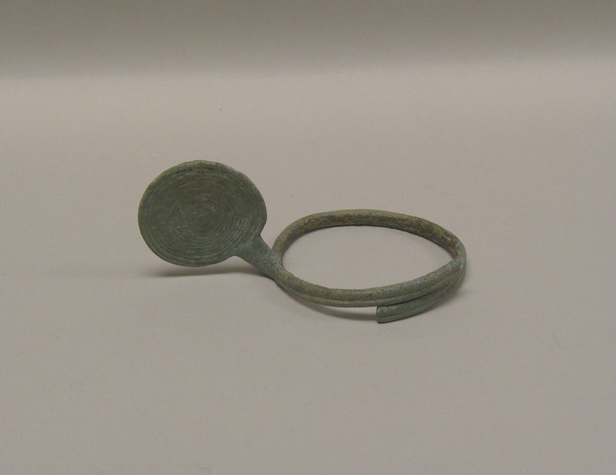 Anklet with Large Spiral Attachment, Bronze, Thailand