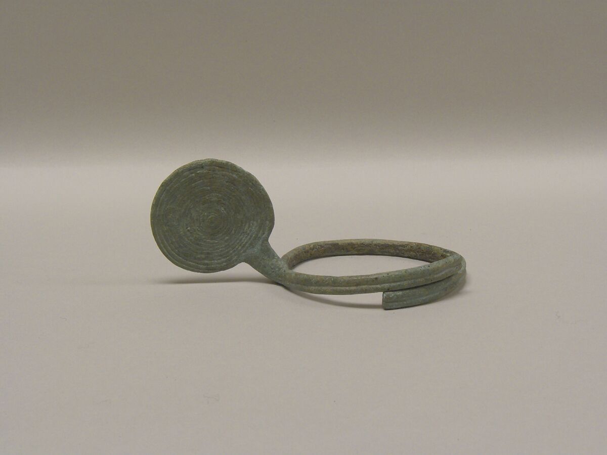 Anklet with Large Spiral Attachment, Bronze, Thailand 