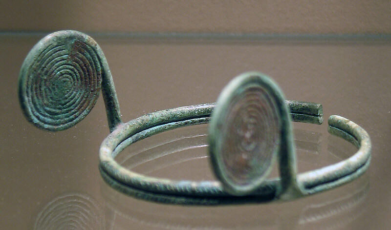 Bracelet with Two Spirals, Bronze, Thailand (Ban Chiang) 