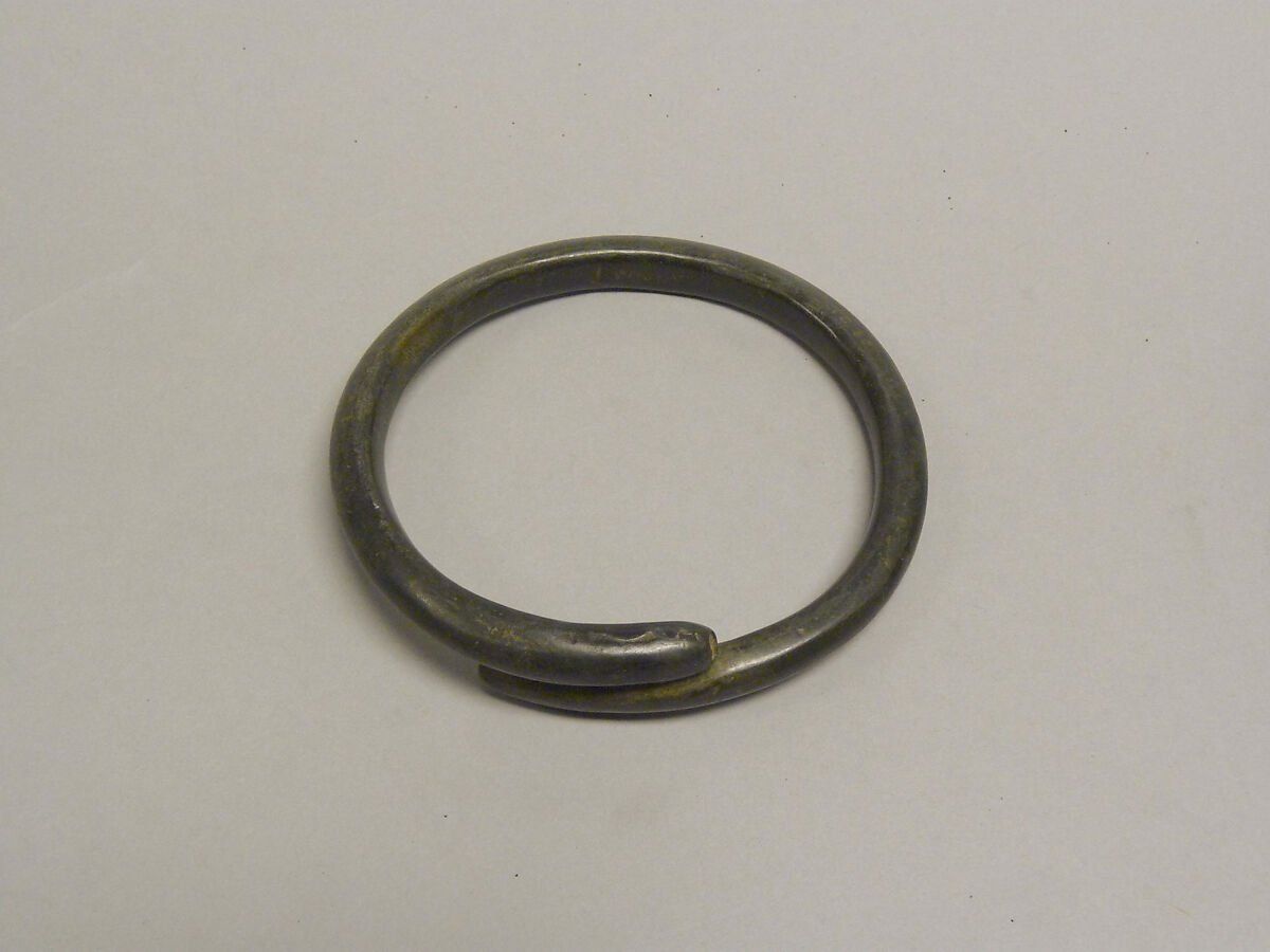 One of a Pair of Overlapping Undecorated Anklets, Bronze, Vietnam (North, Highlands?)