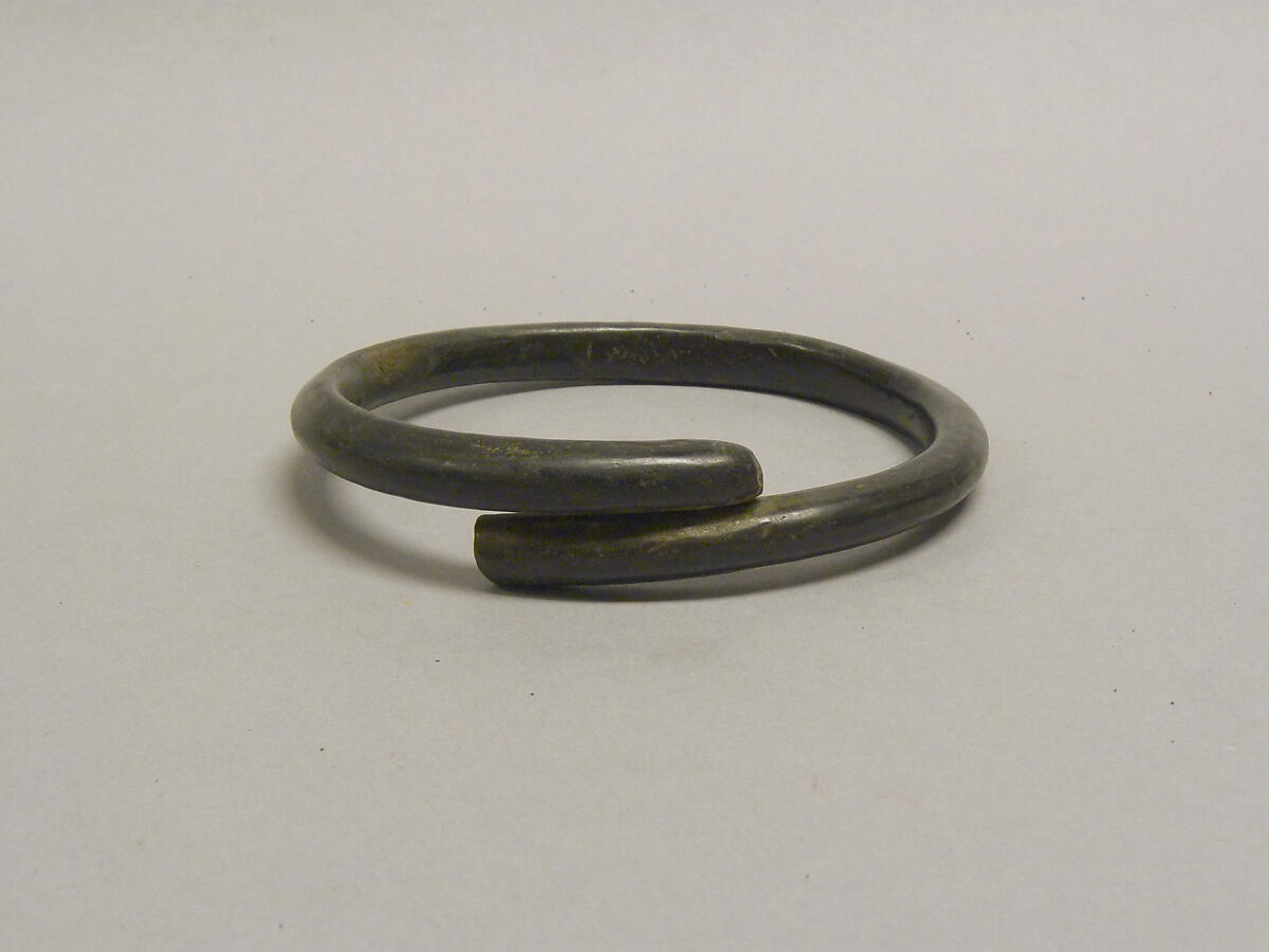 One of a Pair of Overlapping Undecorated Anklets, Bronze, Vietnam (North, Highlands?) 