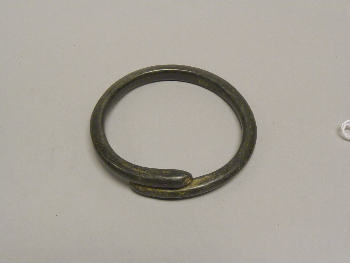 One of a Pair of Overlapping Undecorated Anklets, Bronze, Vietnam (North, Highlands?)