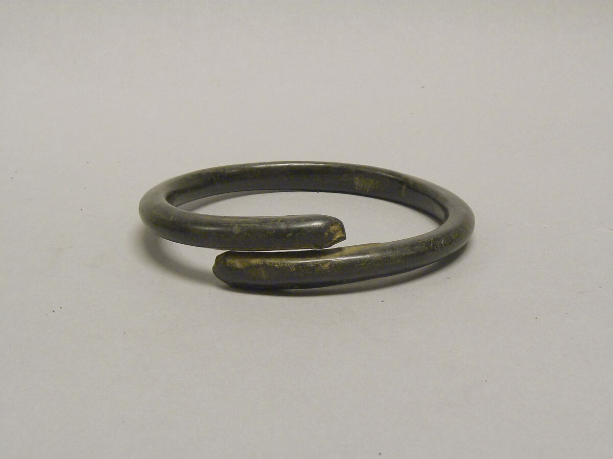 One of a Pair of Overlapping Undecorated Anklets, Bronze, Vietnam (North, Highlands?) 