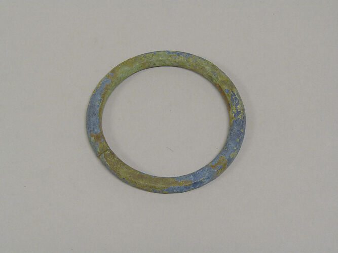 One from a Pair of Solid Undecorated Bangles with Flat Surface