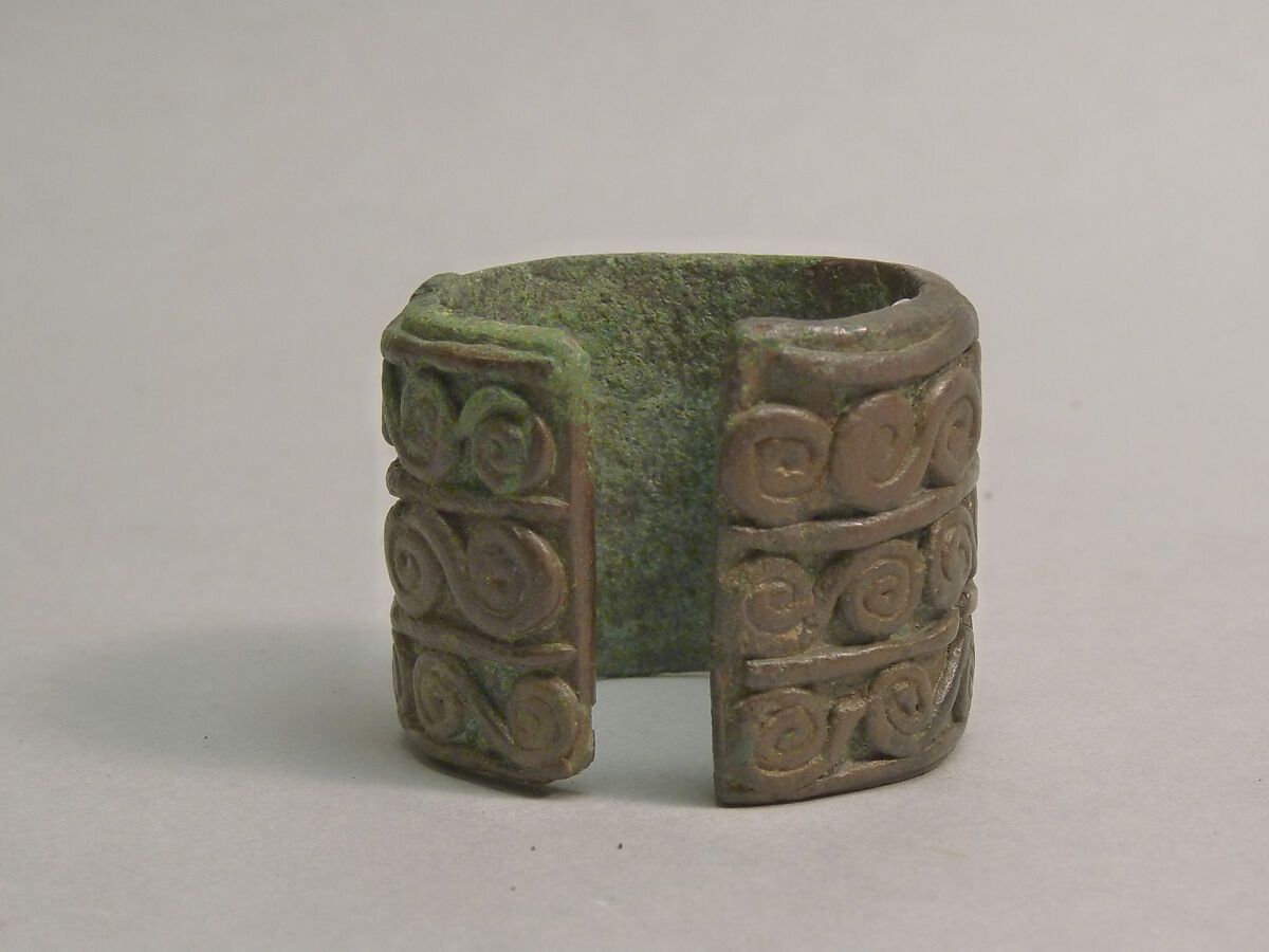 Cuff with Three Rows of "S"-Shaped Designs, Bronze, Vietnam (North, Highlands?)