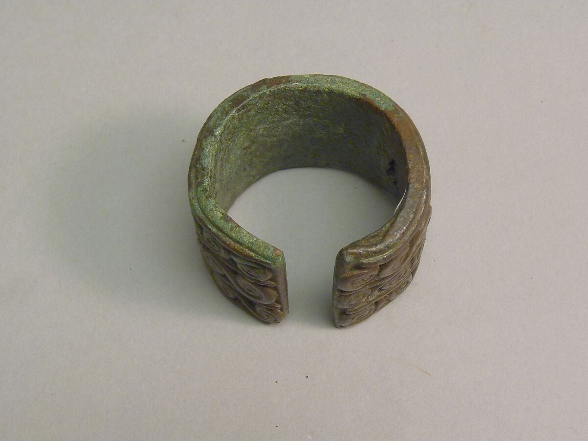 Cuff with Three Rows of "S"-Shaped Designs, Bronze, Vietnam (North, Highlands?)