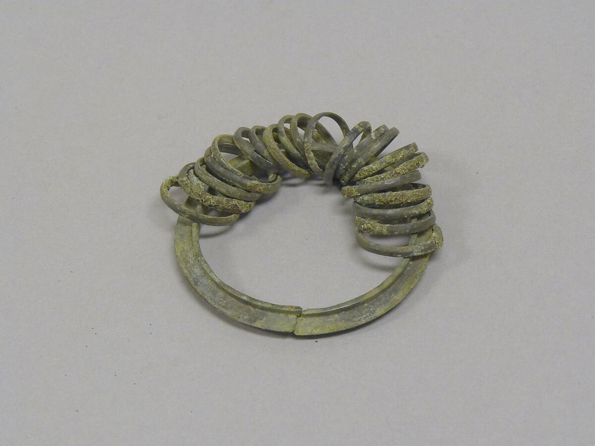 Bangle with Rings, Bronze, Thailand 