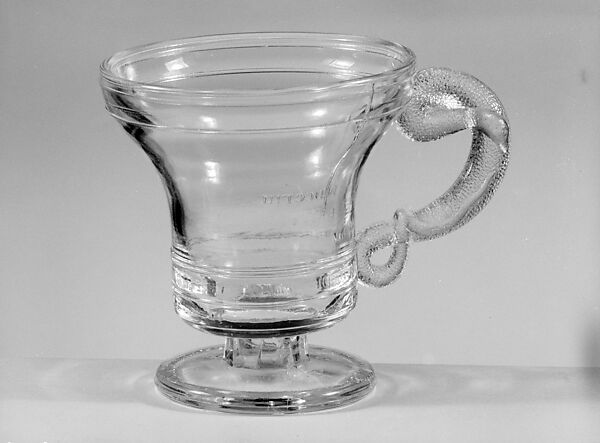 Mug, James Gillinder and Sons (American, 1861–ca. 1930), Pressed glass, American 