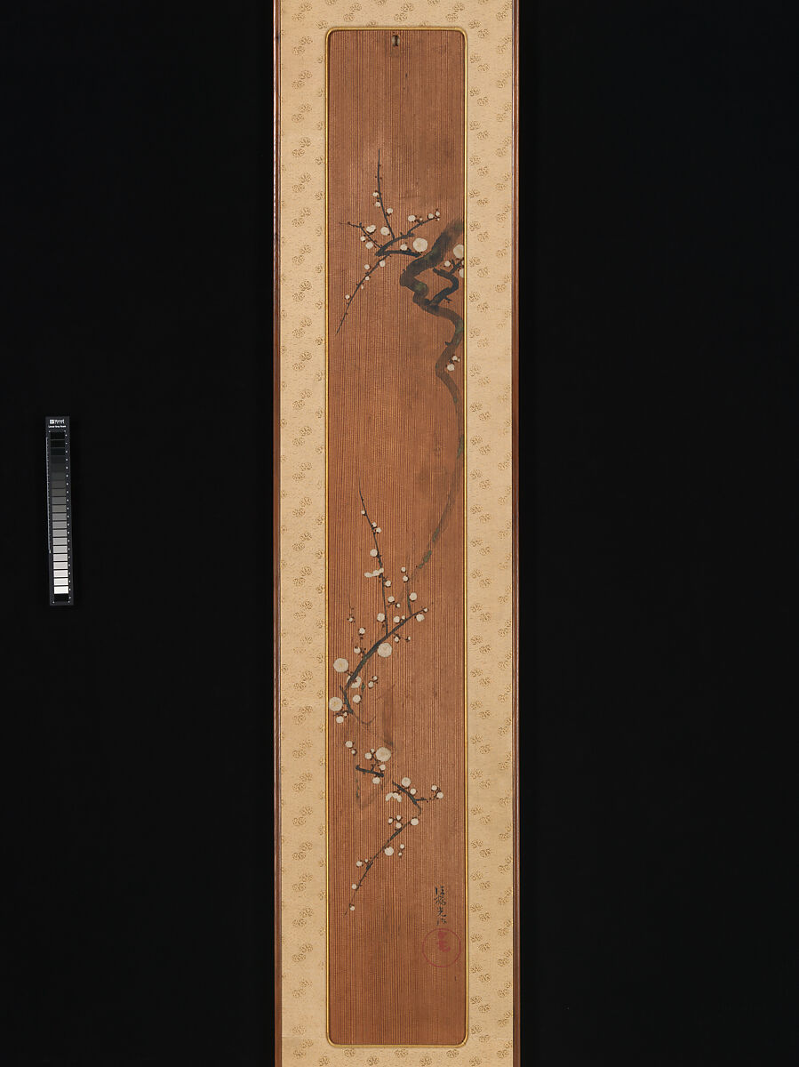 Flowers of Spring and Autumn, Ogata Kōrin (Japanese, 1658–1716), Pair of panels; ink and color on cryptomeria wood, Japan