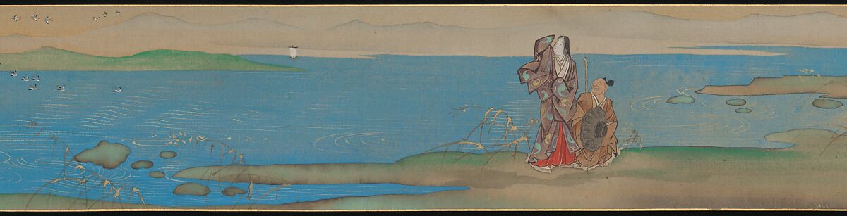 Six Jewel Rivers, Sakai Ōho (Japanese, 1808–1841), Six handscrolls; ink, color, and gold on silk, Japan
