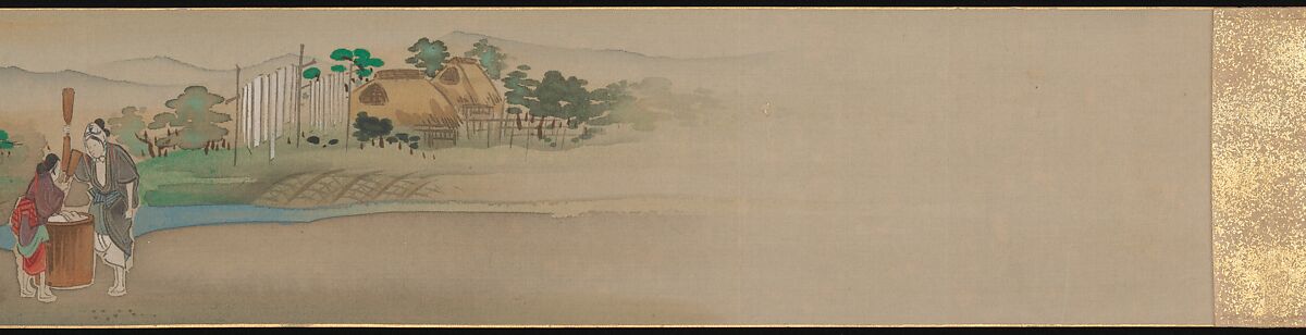 Six Jewel Rivers, Sakai Ōho (Japanese, 1808–1841), Six handscrolls; ink, color, and gold on silk, Japan
