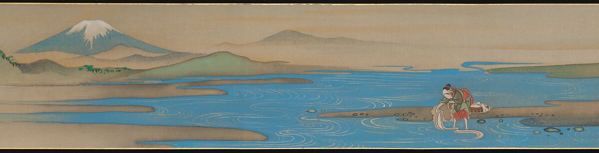 Six Jewel Rivers, Sakai Ōho (Japanese, 1808–1841), Six handscrolls; ink, color, and gold on silk, Japan