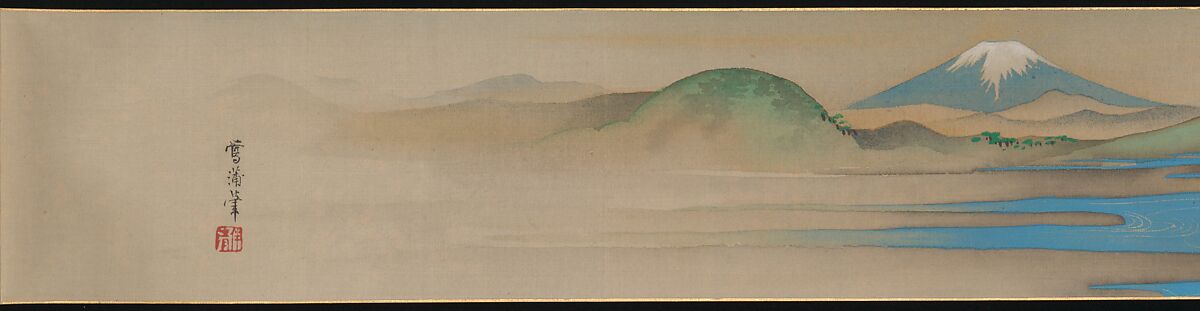 Six Jewel Rivers, Sakai Ōho (Japanese, 1808–1841), Six handscrolls; ink, color, and gold on silk, Japan