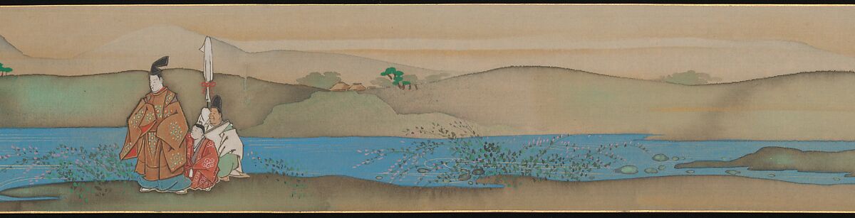 Six Jewel Rivers, Sakai Ōho (Japanese, 1808–1841), Six handscrolls; ink, color, and gold on silk, Japan