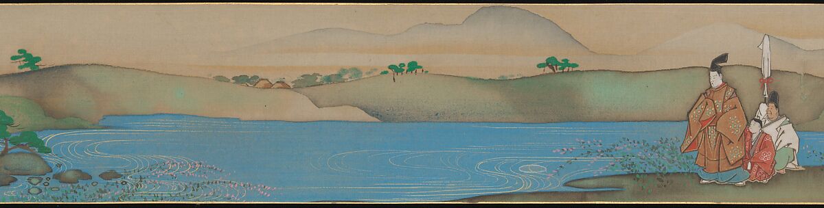Six Jewel Rivers, Sakai Ōho (Japanese, 1808–1841), Six handscrolls; ink, color, and gold on silk, Japan
