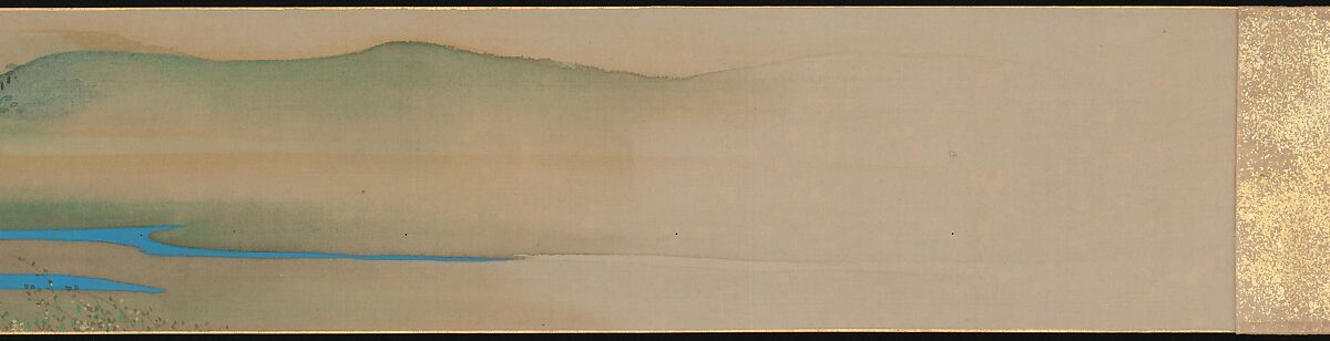 Six Jewel Rivers, Sakai Ōho (Japanese, 1808–1841), Six handscrolls; ink, color, and gold on silk, Japan