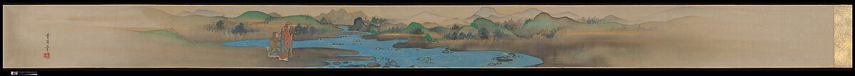 Six Jewel Rivers, Sakai Ōho (Japanese, 1808–1841), Six handscrolls; ink, color, and gold on silk, Japan