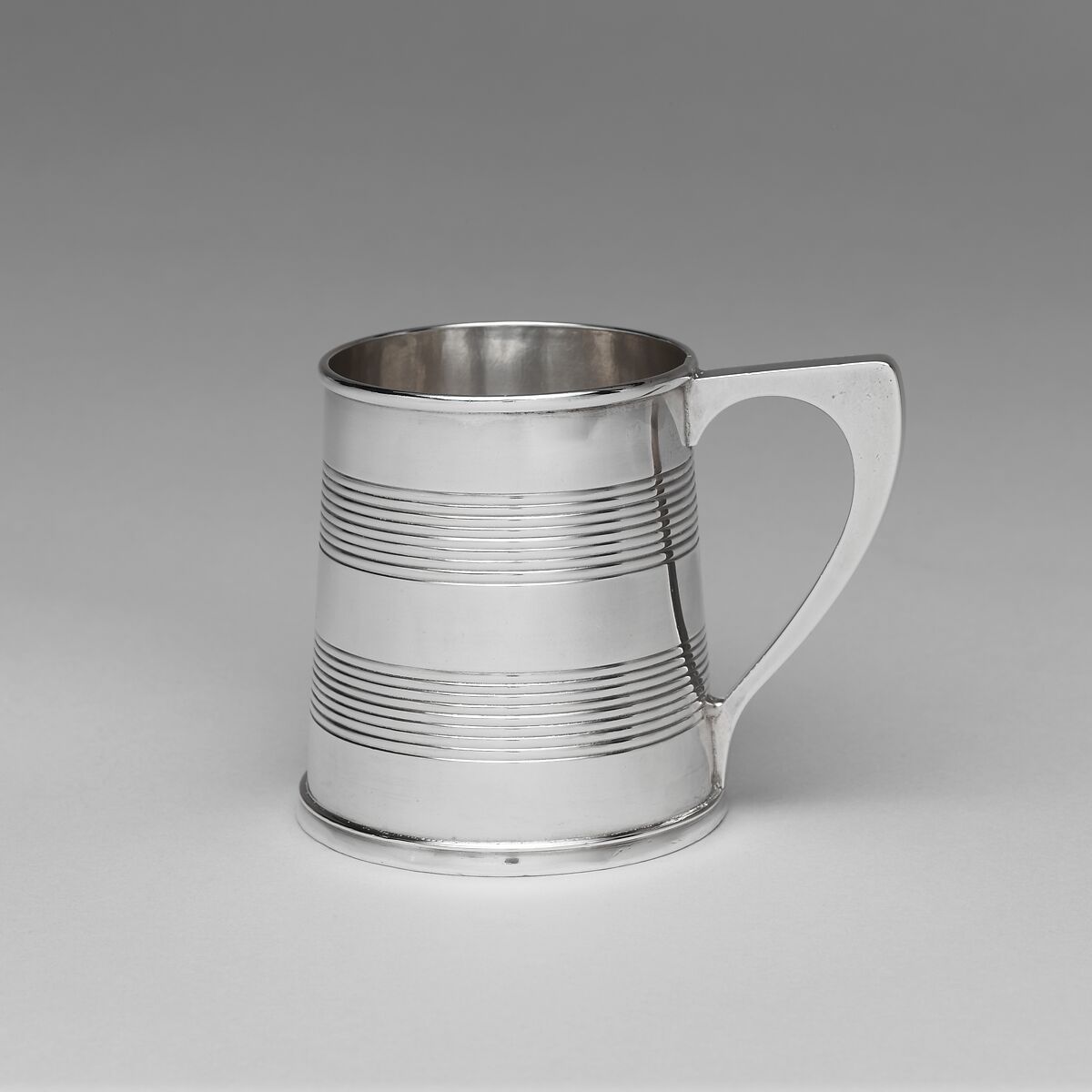 Mug, Marked by M.H., Silver, American 