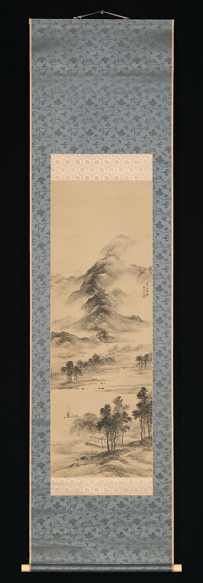 Landscapes of the Four Seasons, Yamamoto Baiitsu (Japanese, 1783–1856), Set of four hanging scrolls; ink and color on silk, Japan