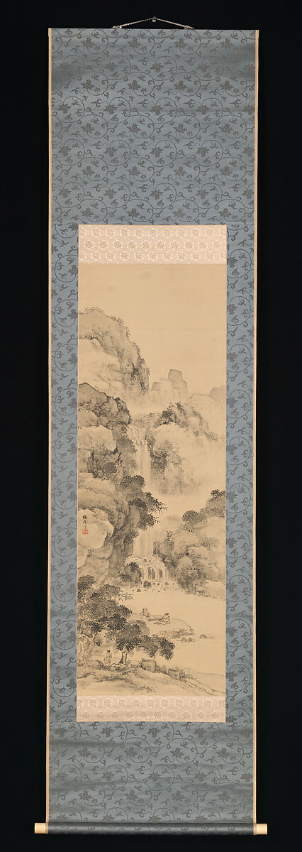 Landscapes of the Four Seasons, Yamamoto Baiitsu (Japanese, 1783–1856), Set of four hanging scrolls; ink and color on silk, Japan
