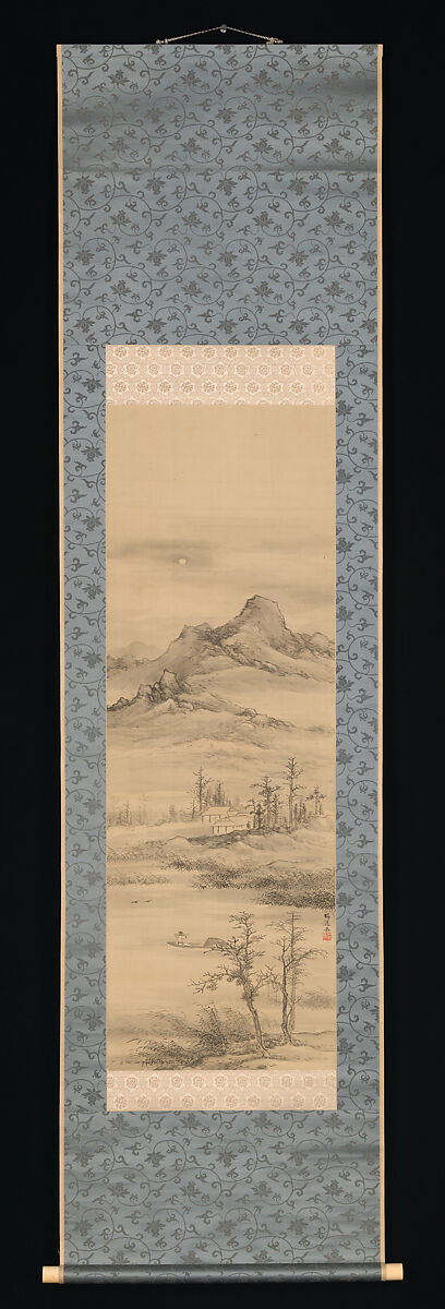 Landscapes of the Four Seasons, Yamamoto Baiitsu (Japanese, 1783–1856), Set of four hanging scrolls; ink and color on silk, Japan