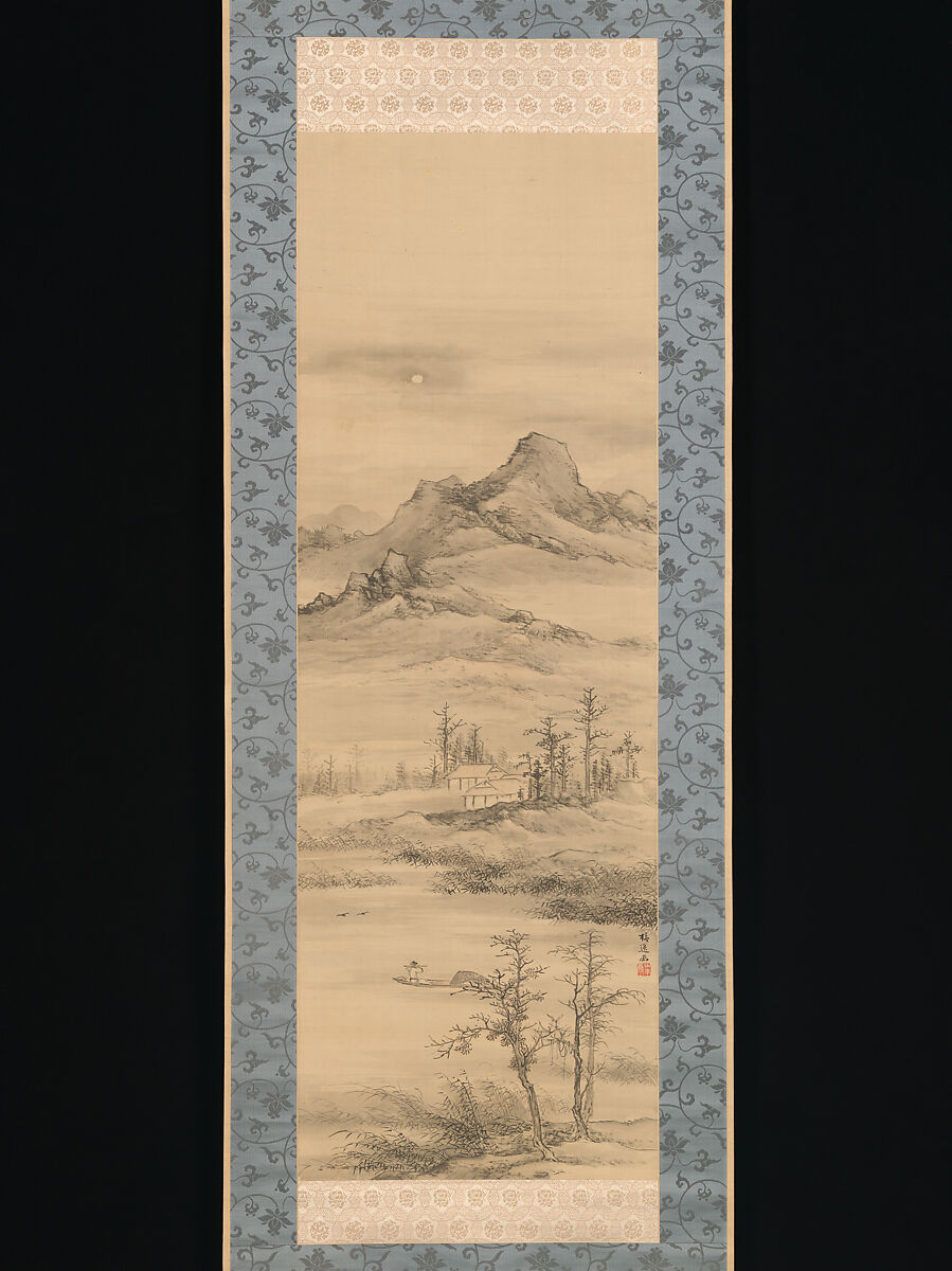 Landscapes of the Four Seasons, Yamamoto Baiitsu (Japanese, 1783–1856), Set of four hanging scrolls; ink and color on silk, Japan