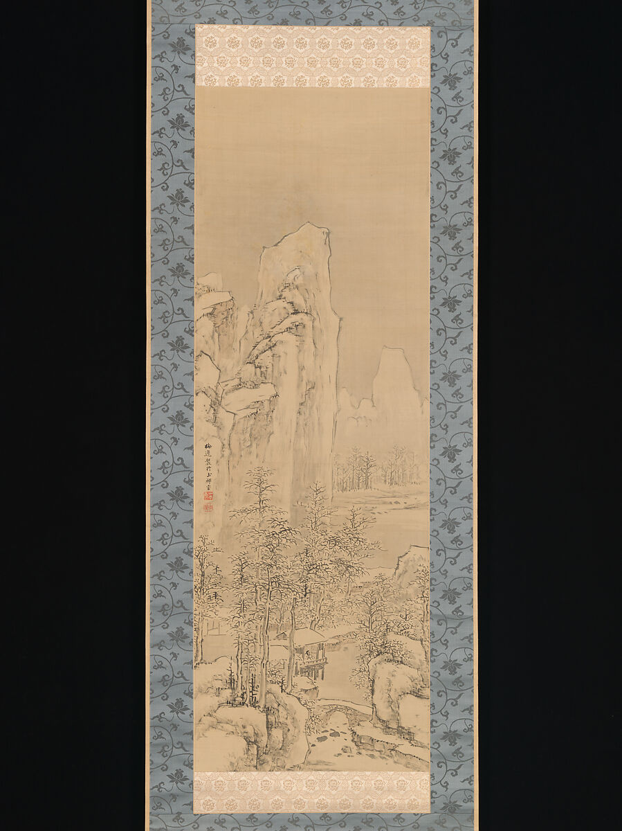 Landscapes of the Four Seasons, Yamamoto Baiitsu (Japanese, 1783–1856), Set of four hanging scrolls; ink and color on silk, Japan