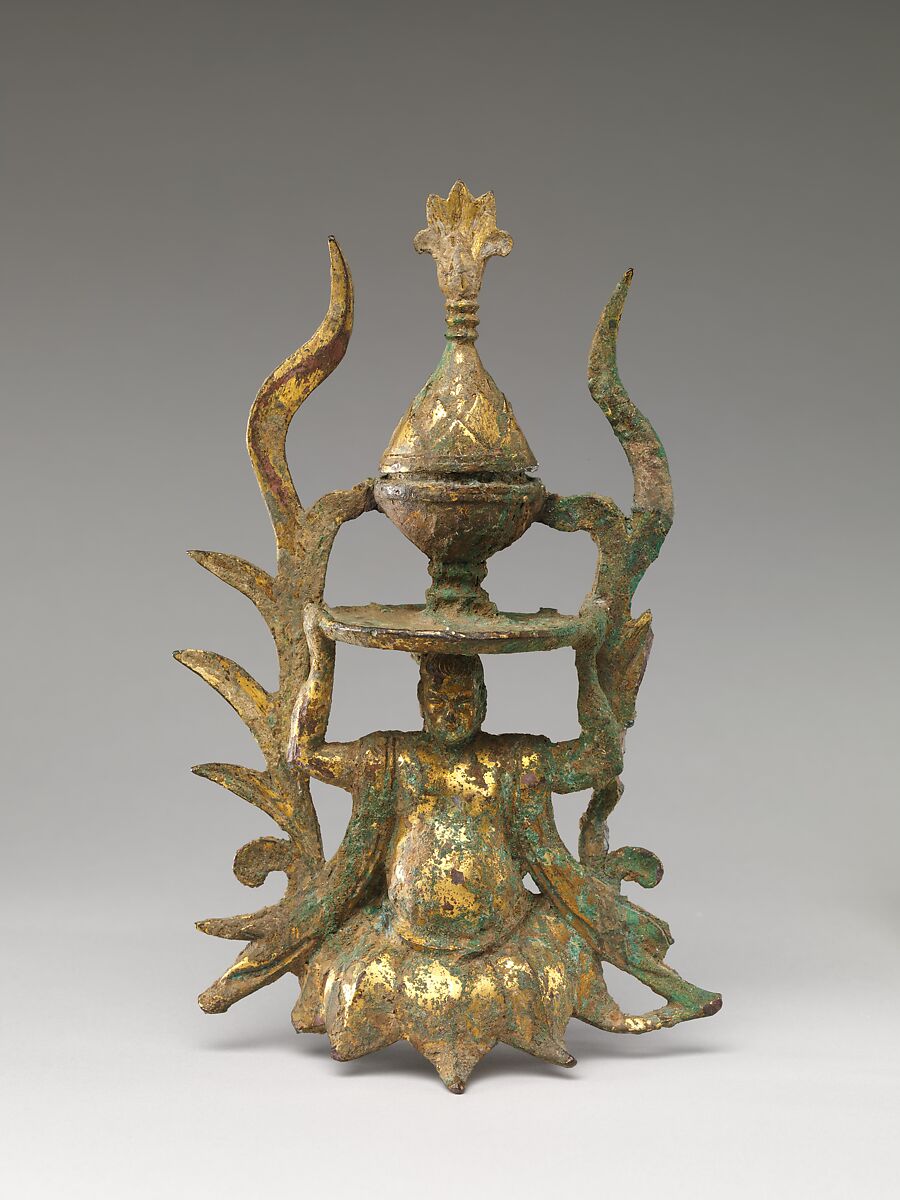 Buddha Maitreya (Mile) altarpiece, Gilt bronze, China