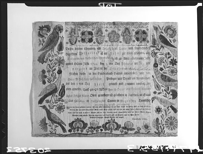 Birth and baptismal certificate