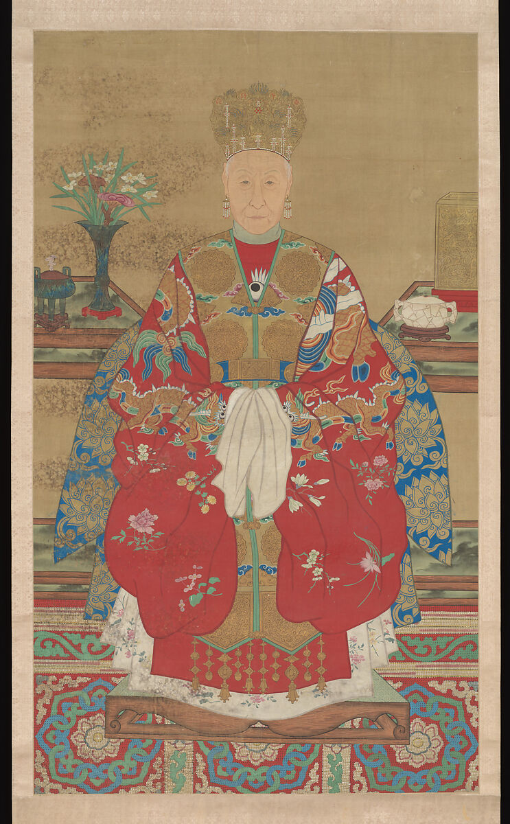 Portrait of Madame Wei Yixie, Unidentified artist, Hanging scroll; ink and color on silk, China 