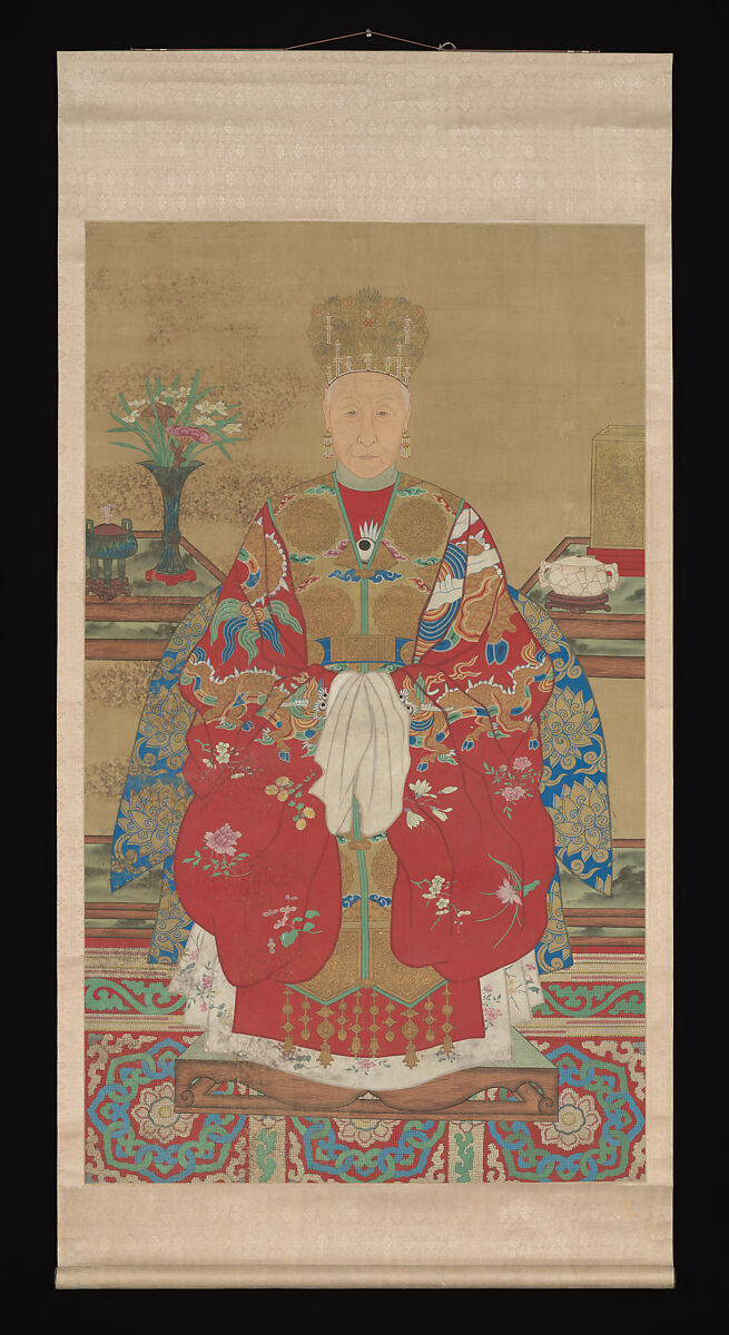 Portrait of Madame Wei Yixie, Unidentified artist, Hanging scroll; ink and color on silk, China