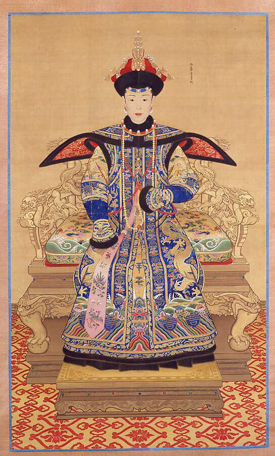 Portrait of a Qianlong Empress, Unidentified artist Chinese, 19th century, Hanging scroll; ink and color on silk, China 