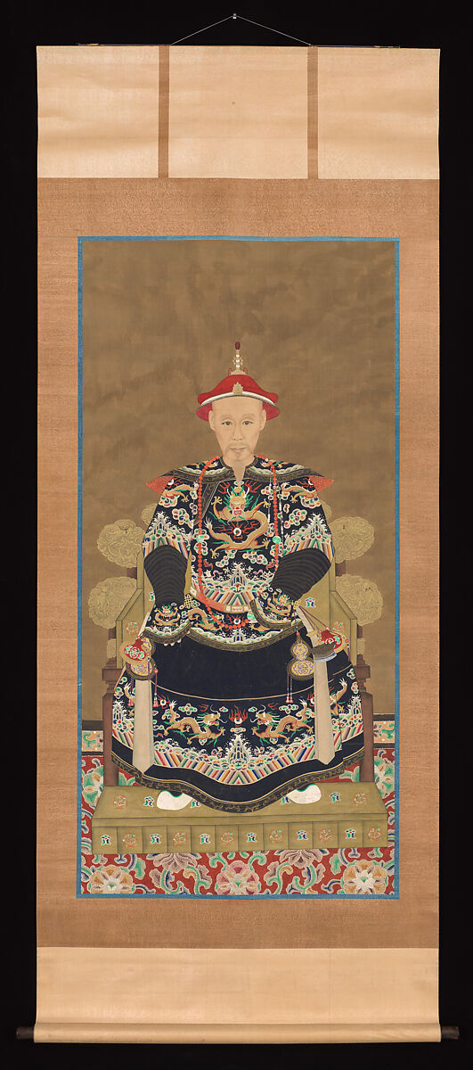 Portrait of Emperor Jiaqing (1796–1820), Unidentified artist Chinese, 19th century, Hanging scroll; ink and color on silk, China