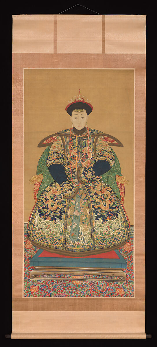 Portrait of Empress (?) of Jiaqing, Unidentified artist Chinese, 19th century, Hanging scroll; ink and color on silk, China