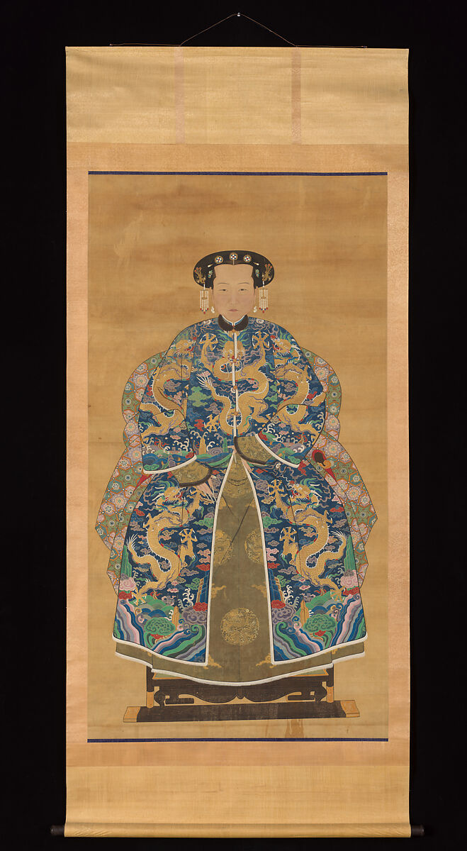 Portrait of Wife of Su Wansan (?), Unidentified artist Chinese, Hanging scroll; ink and color on silk, China