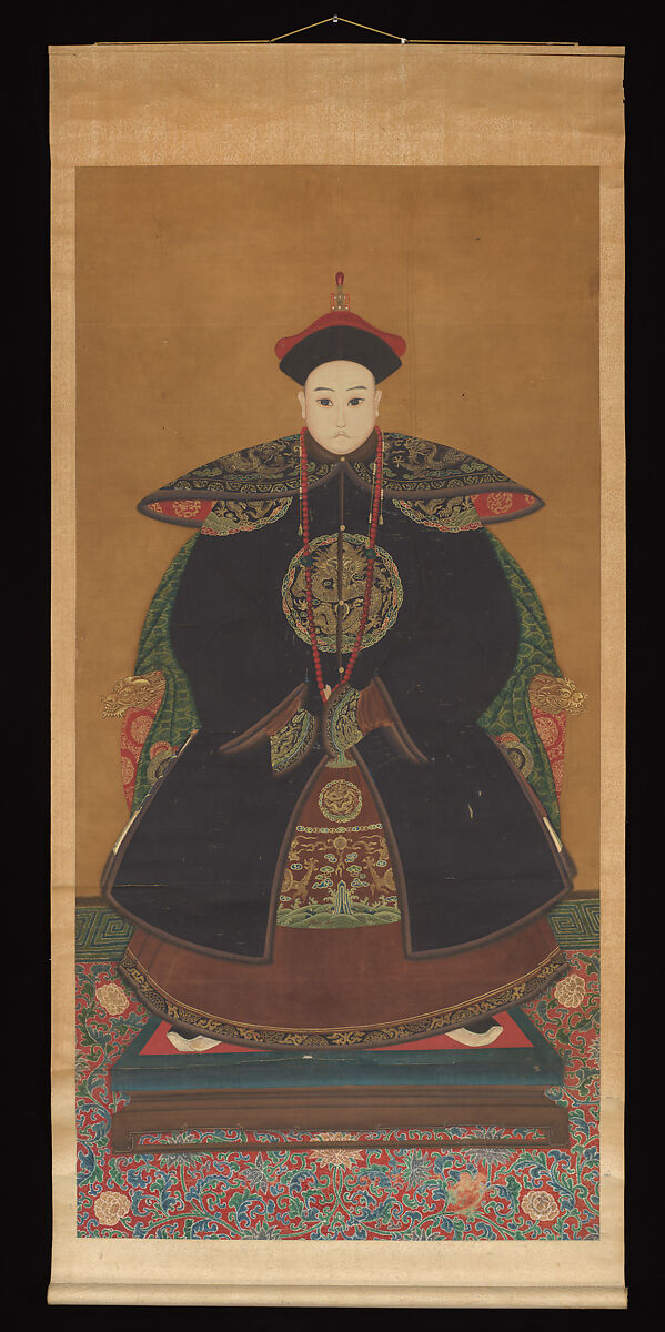 Portrait of the Brother of Emperor Daoguang (1821–50), Unidentified artist Chinese, 19th century, Hanging scroll; ink and color on silk, China