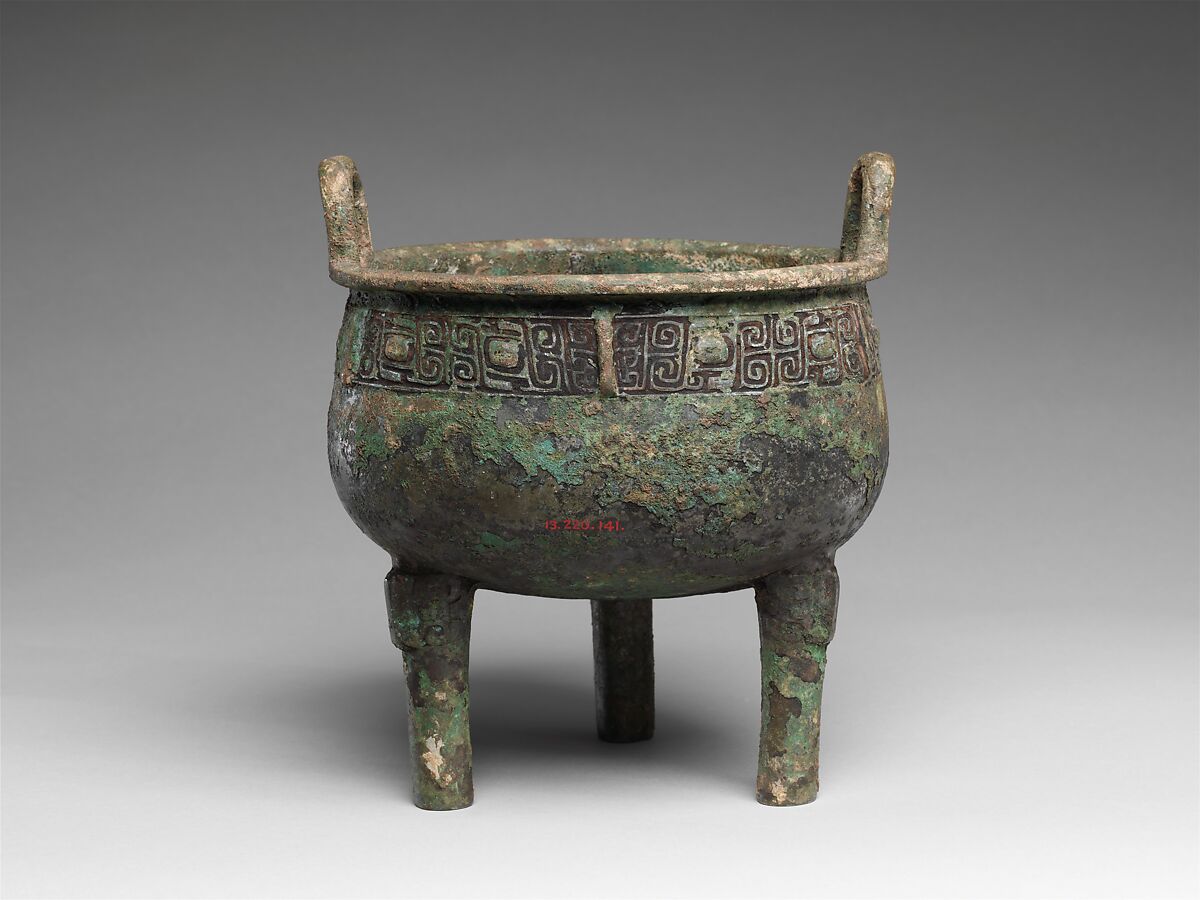 Tripod cauldron (Ding), Bronze, China 