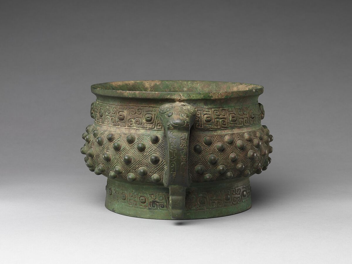 Grain serving vessel (Gui), Bronze, China