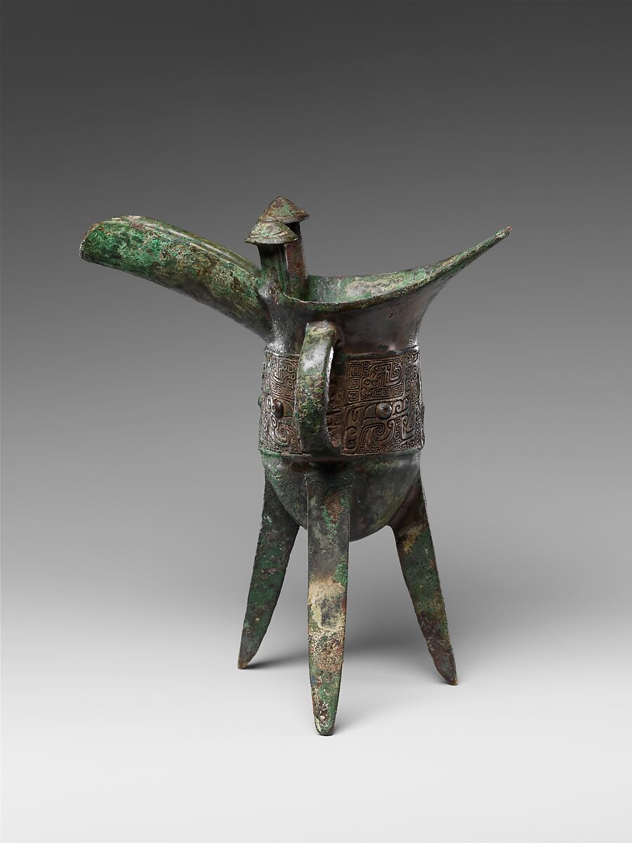 Wine warmer (Jue), Bronze, China 