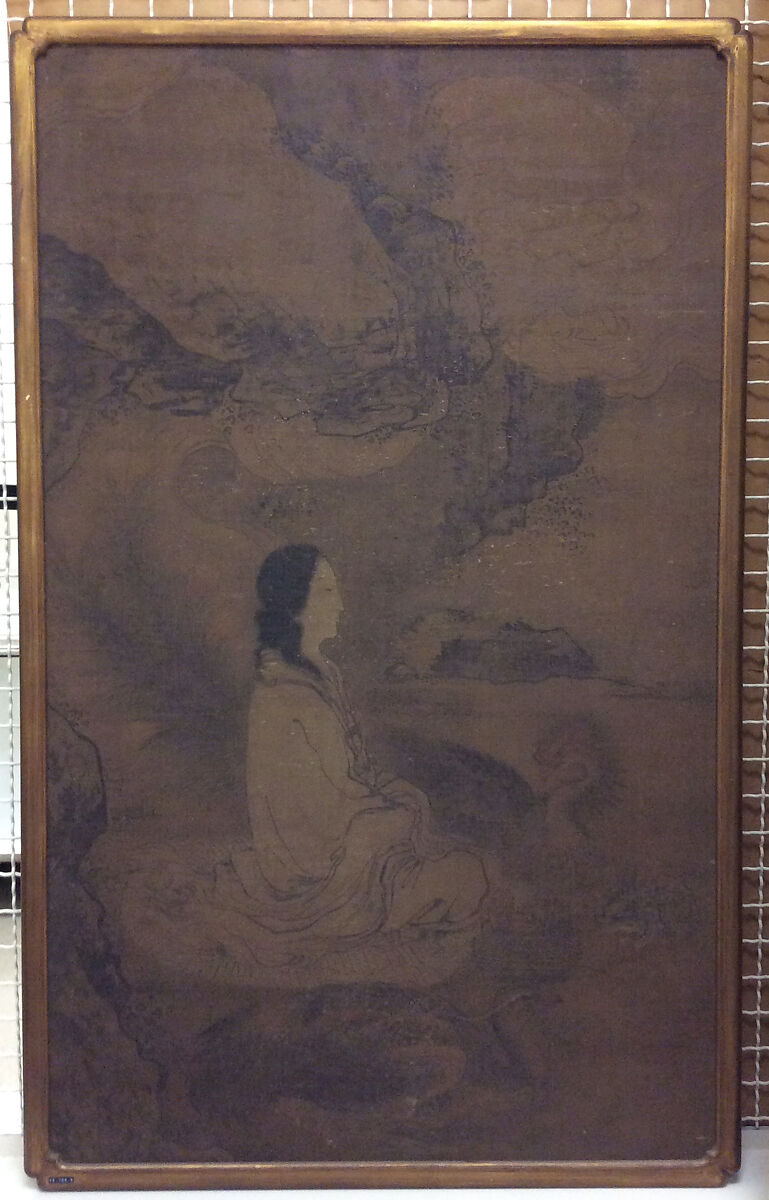 Xi Wang Mu with Feng Wang, Attributed to Jiang Feng (Chinese), Hanging scroll; ink and color on silk, China 